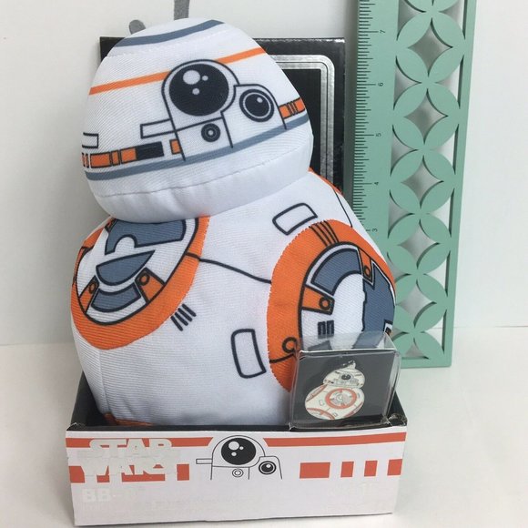 Disney Star Wars BB-8 Stylized 7" Droid Plush With Enamel Pin Collectible New - Picture 12 of 12